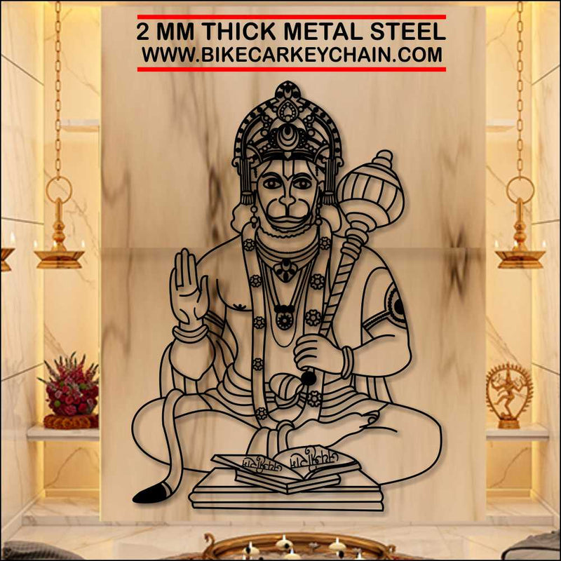 Hanuman Sitting Metal Wallart