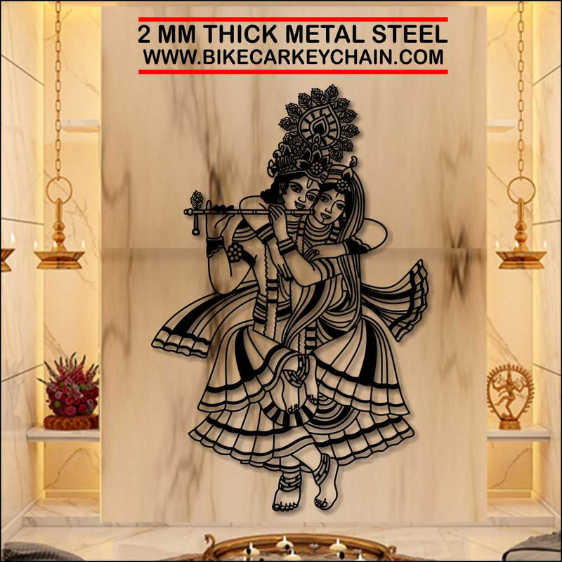 Radha Krishna Metal Wallart