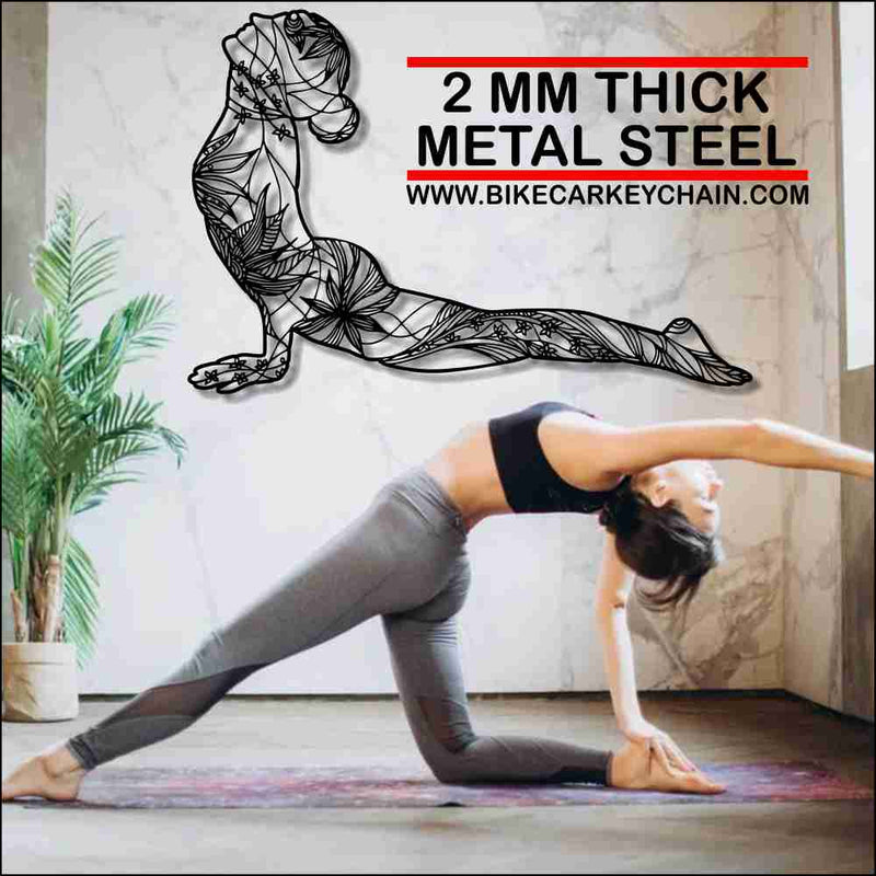 Yoga Girl Posture Metal Wallart