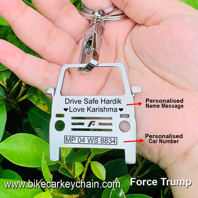 Force Trump Name Number Custom Keychain