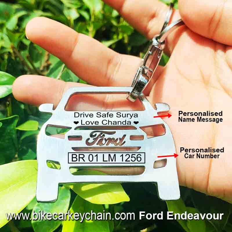 Ford Endeavour Car SUV Name Number Custom Keychain