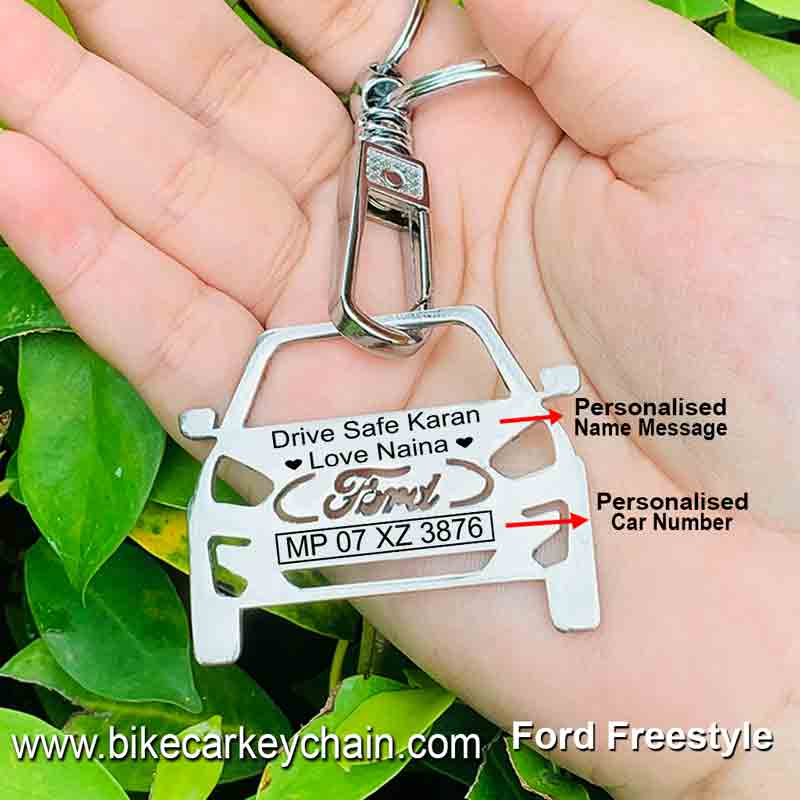 Ford Freestyle Car Name Number Custom Keychain