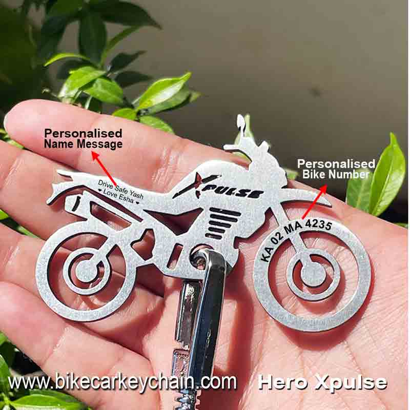Hero-Xpulse Bike Name Number Keychain