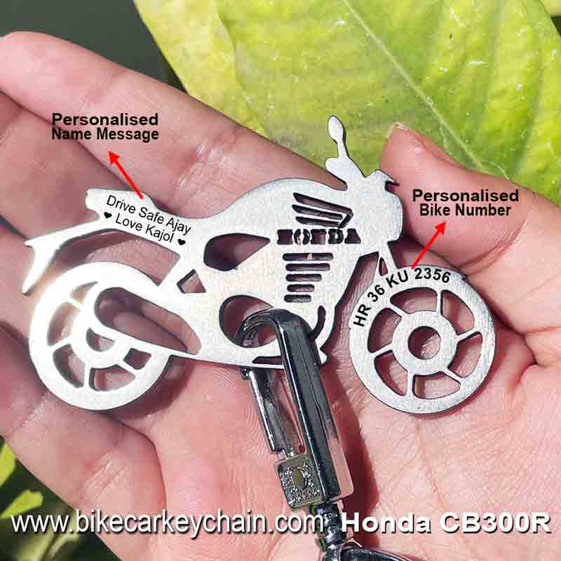 Honda-CB300r Bike Name Number Keychain
