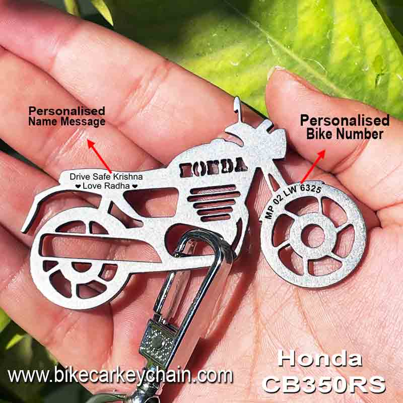 Honda-CB350rs	Bike Name Number Keychain