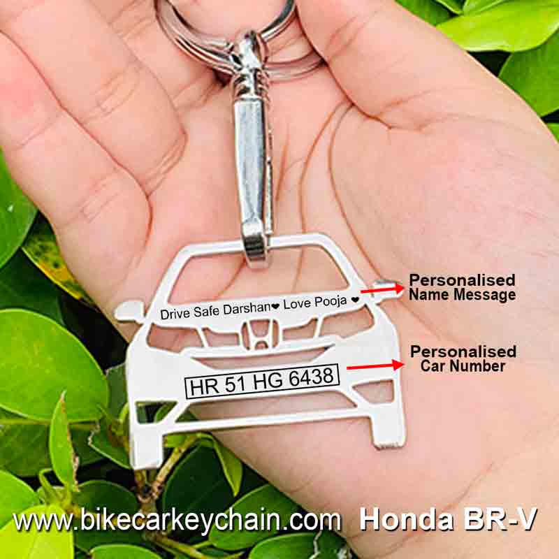 Honda BR-V Car SUV Name Number Custom Keychain