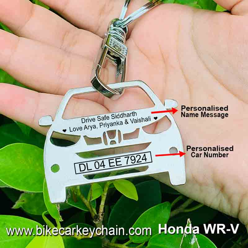 Honda WRV Car Name Number Custom Keychain