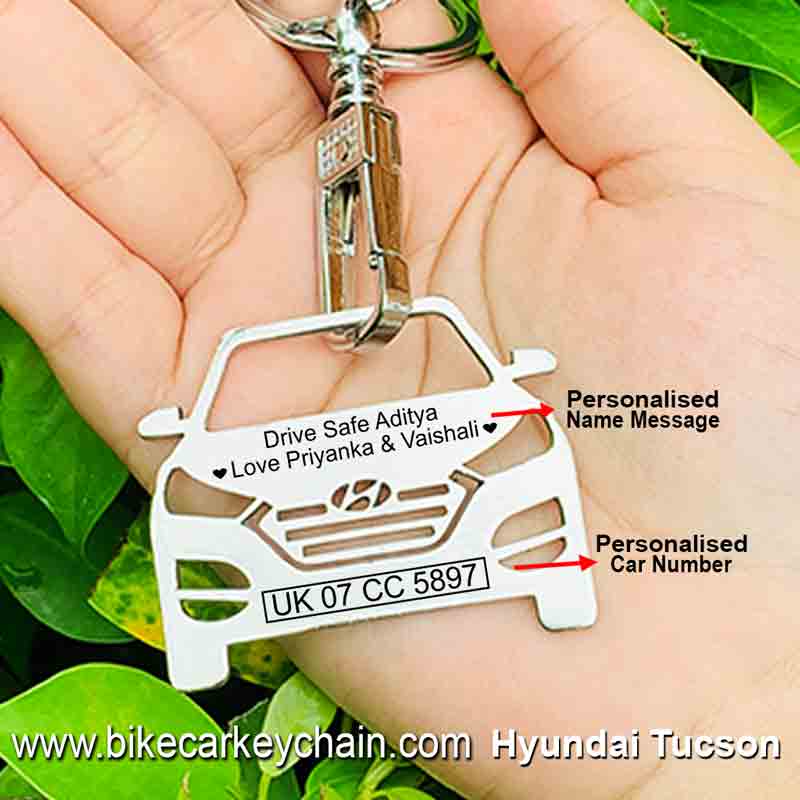 Hyundai Tucson Car SUV Name Number Custom Keychain