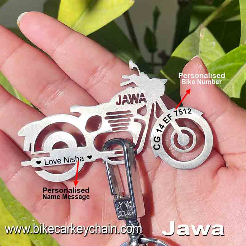 Jawa	Bike Name Number Keychain