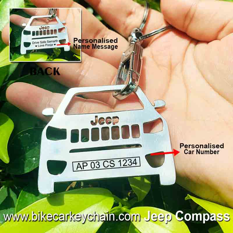 Jeep Compass Car SUV Name Number Custom Keychain
