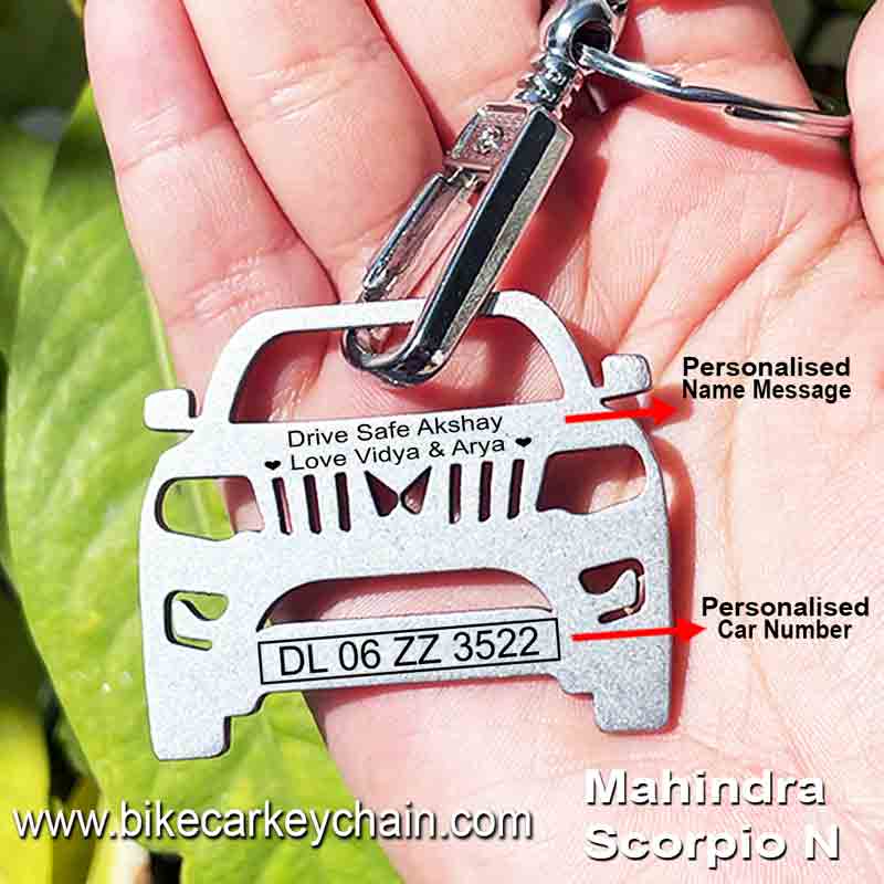 Mahindra-Scorpio-N Car Name Number Custom Keychain
