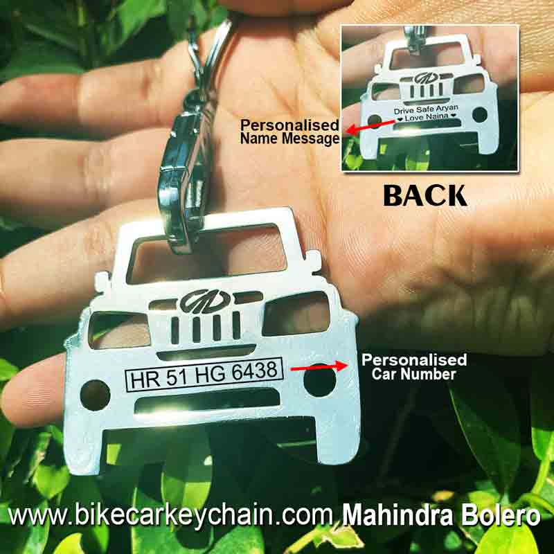 Mahindra Bolero Car SUV Name Number Custom Keychain