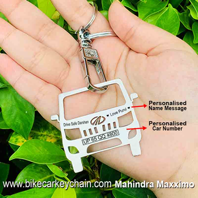 Mahindra Maxximo Name Number Custom Keychain