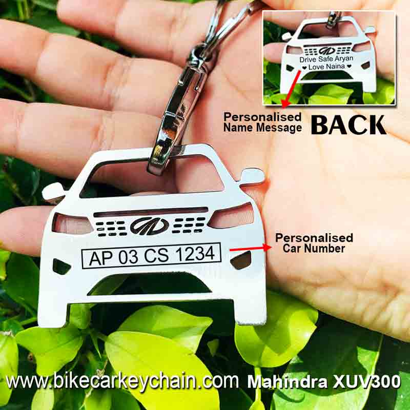 Mahindra XUV300 Car Name Number Custom Keychain