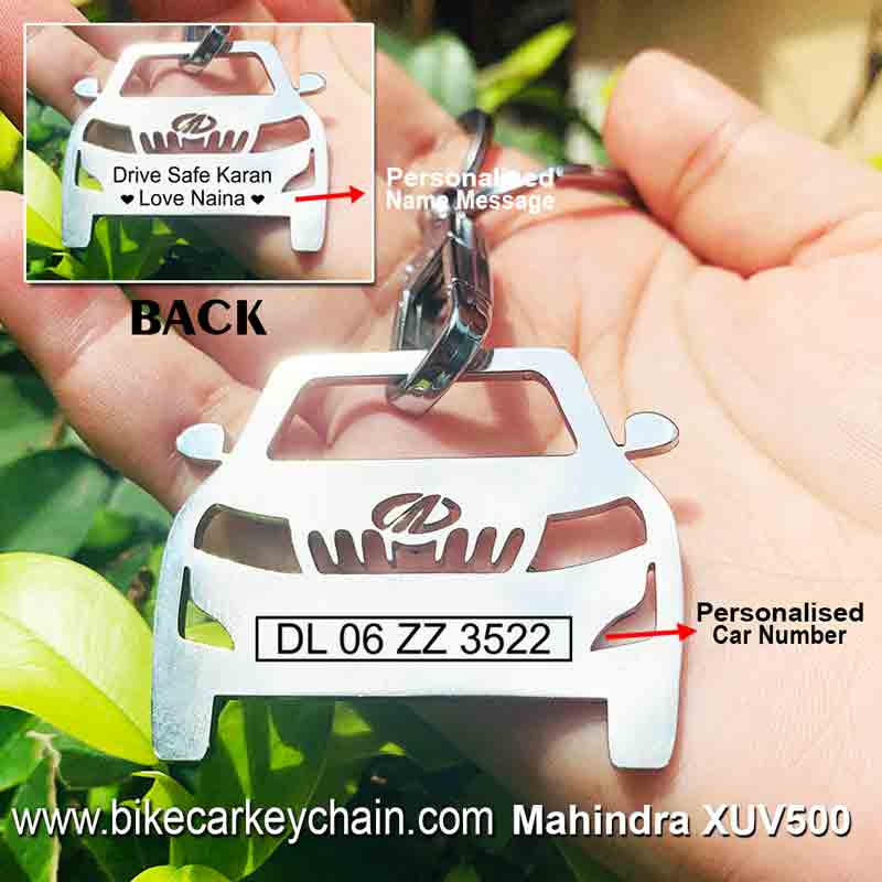 Mahindra XUV500 Car SUV Name Number Custom Keychain