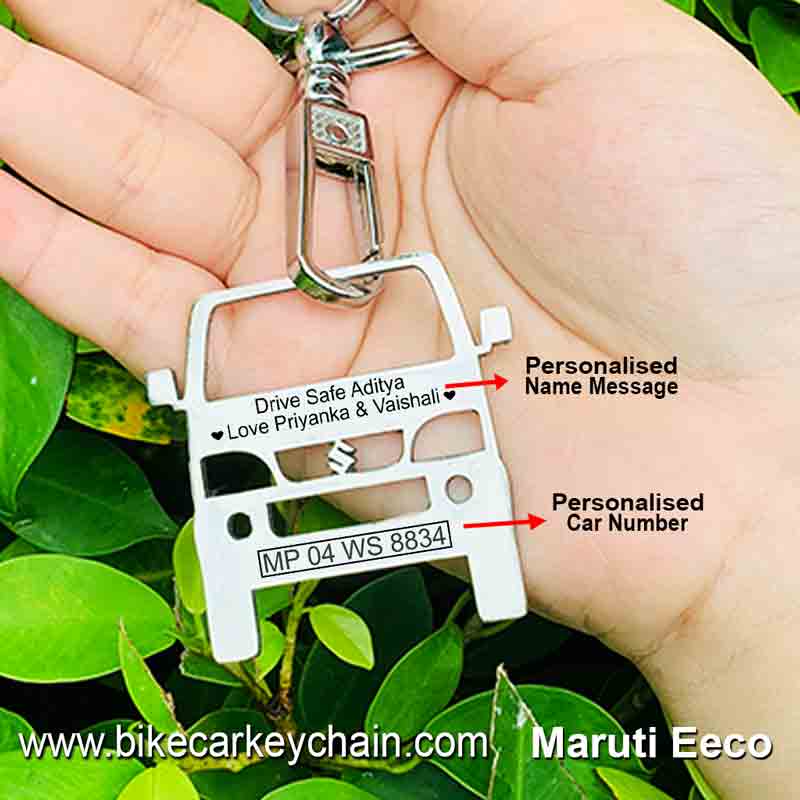 Maruti Eeco Car Name Number Custom Keychain