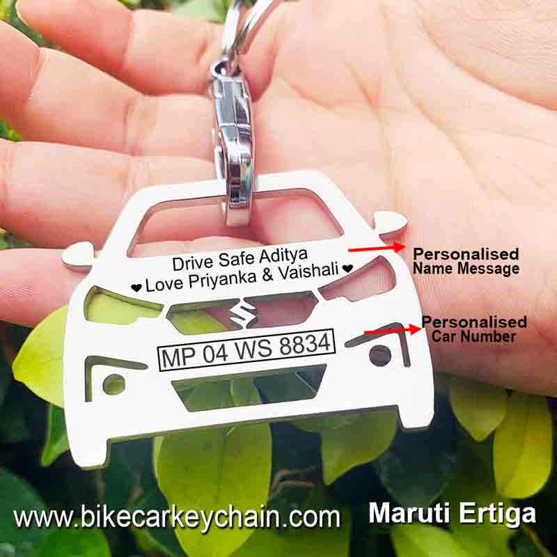 Maruti Ertiga Car SUV Name Number Custom Keychain