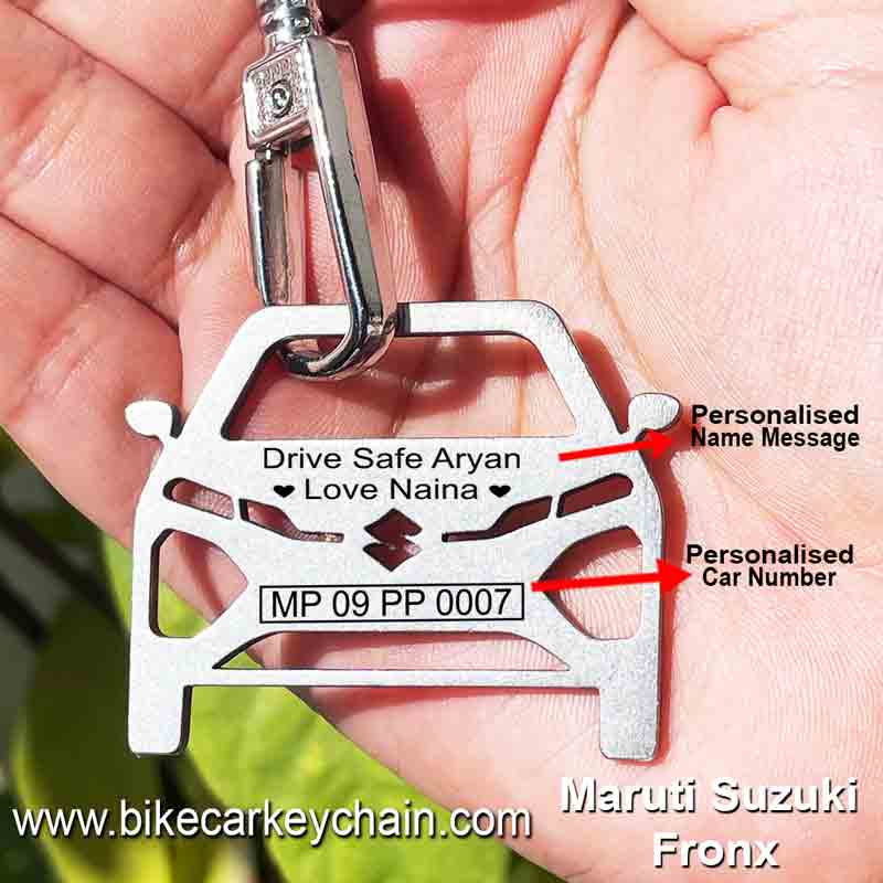 Maruti Fronx Car Name Number Custom Keychain