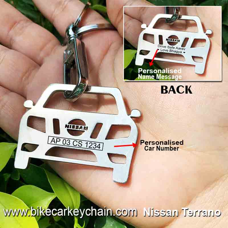 Nissan Terrano Car SUV Name Number Custom Keychain