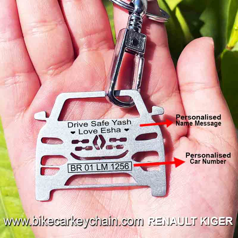 Renault Kigger Car Name Number Custom Keychain