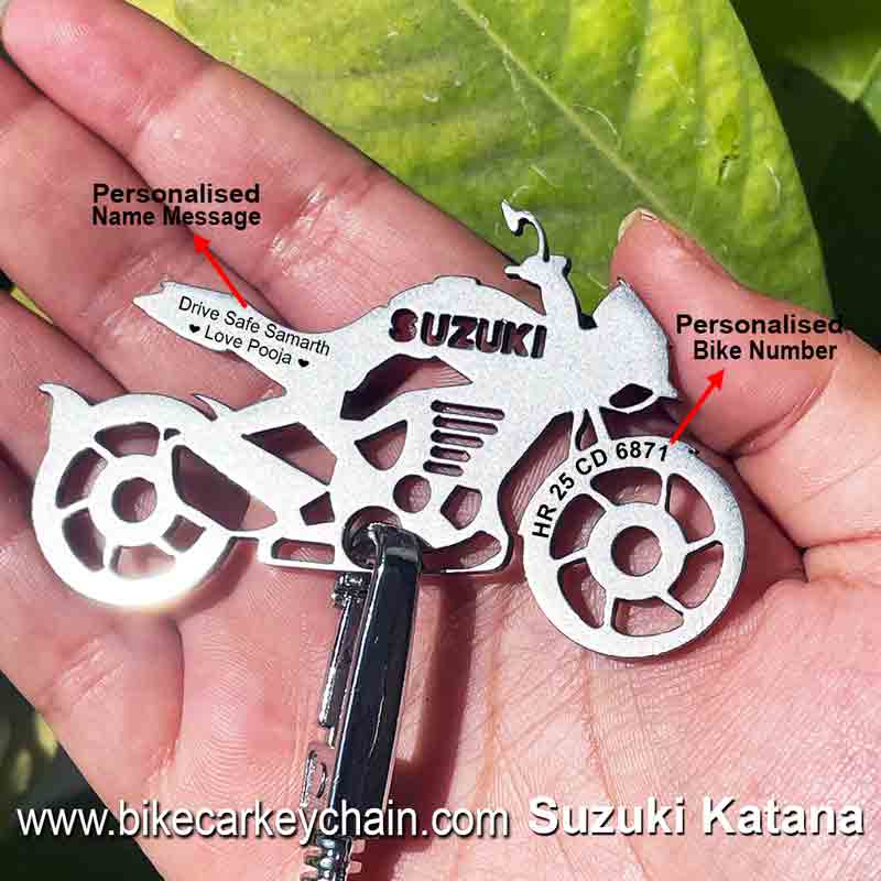 Suzuki-Katana Bike Name Number Keychain
