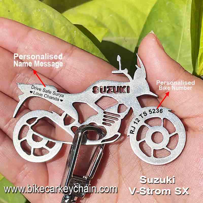 Suzuki-V-Strom-SX	Bike Name Number Keychain
