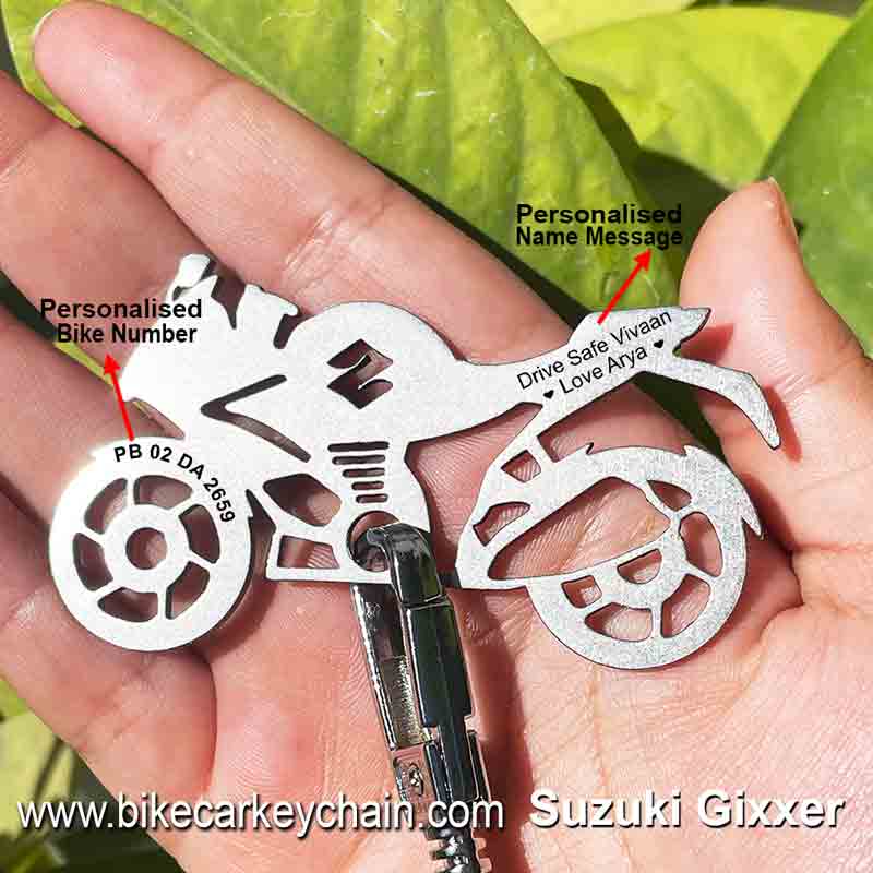 Suzuki Gixxer Bike Name Number Keychain