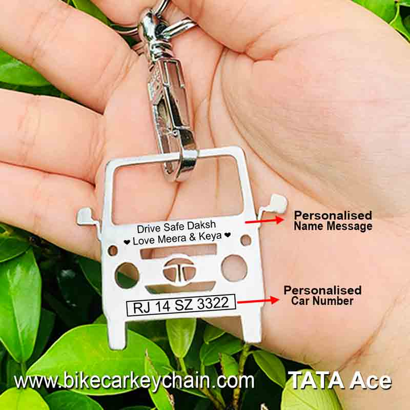 Tata Ace Chota Hathi Name Number Custom Keychain