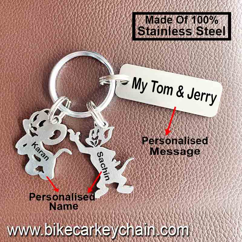 Tom Jerry Car Keychain