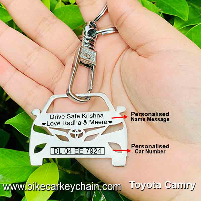Toyota Camry Car Name Number Custom Keychain
