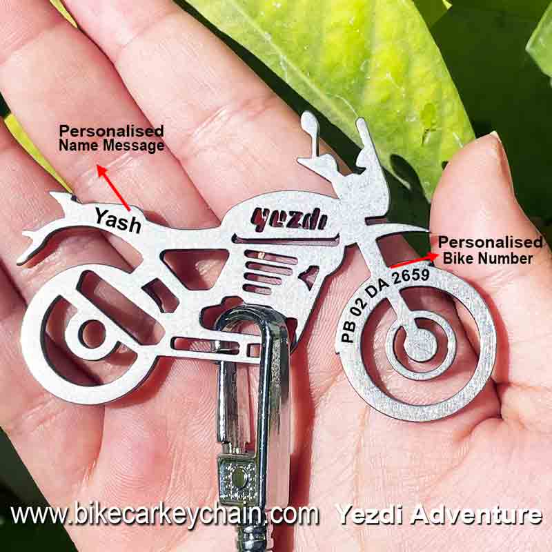 Yezdi-Adventure	Bike Name Number Keychain