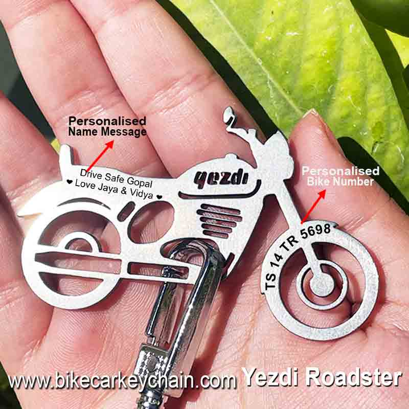 Yezdi-Roadster	Bike Name Number Keychain